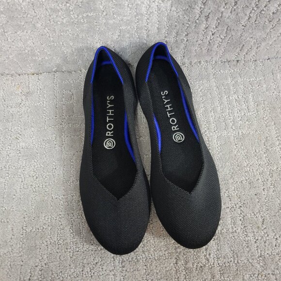 Rothy's The Flats Women's US 10 Black Solid Round Toe Slip On Ballet Shoes - Picture 9 of 9